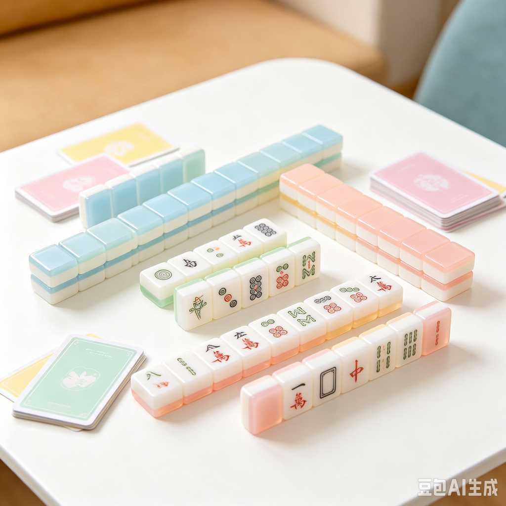 deep print mahjong set